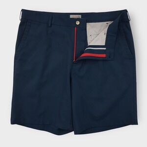 Peter Millar Salem Performance Wicking Golf Shorts Mens Size 35 Blue Crown